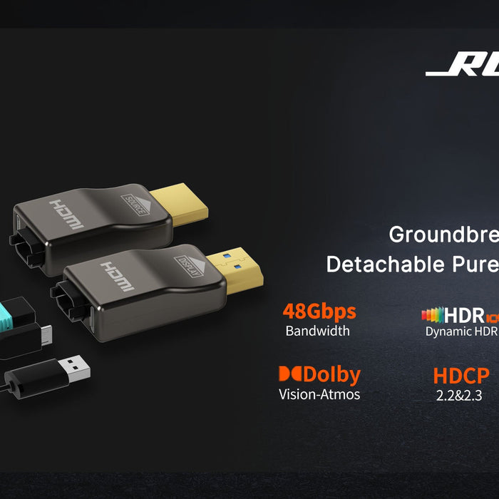 Introducing the Revolutionary RUIPRO 8K GEN4A Detachable Full Fiber HDMI Cable: The Future of HDMI Connectivity