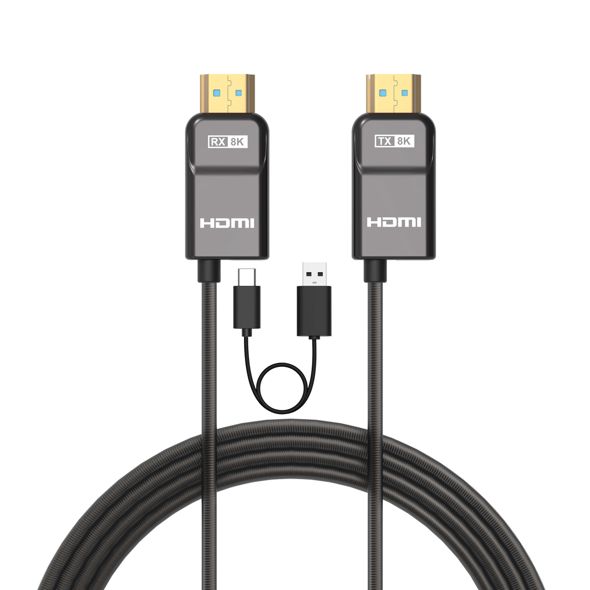 RUIPRO 8K Armored Full Fiber Optic HDMI 2.1 Cable, 48Gbps, 8K@60Hz / 4K@120Hz