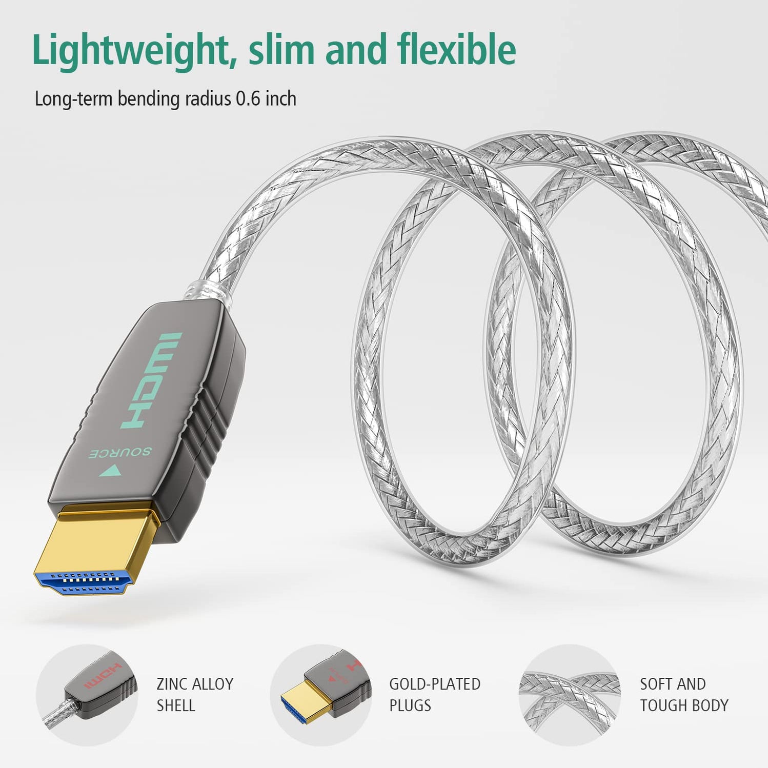 Cavo HDMI Club 3D Ultra High Speed 7,5m – 48Gbps, Certificato 8K60Hz / 4K120Hz, Connettori Dorati, Bassa EMI