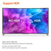 Supports HDR10 enhanced color and contrast for improved picture quality compared to non-HDR displays, delivering vivid and detailed 4K visuals.