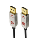 RUIPRO 8K fiber DisplayPort cable with clearly labeled Source and Display ends, supporting 32.4Gbps DP1.4 high speed transmission for 8K60Hz displays.