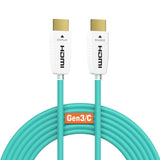 RUIPRO 8K fiber optic HDMI 2.1 cable Gen3/C version supporting 48Gbps, 8K60Hz, 4K120Hz, Dynamic HDR and eARC for gaming, home theater and projectors.