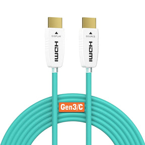 RUIPRO 8K fiber optic HDMI 2.1 cable Gen3/C version supporting 48Gbps, 8K60Hz, 4K120Hz, Dynamic HDR and eARC for gaming, home theater and projectors.