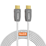 RUIPRO 8K Fiber Optic HDMI 2.1b Certified Gen3/C Cable with gold-plated connectors, ultra high speed 48Gbps for 8K60Hz and 4K120Hz displays