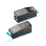 RUIPRO active RJ45 to MPO fiber Ethernet module pair with compact detachable design
