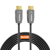 RUIPRO Certified 8K HDMI fiber optic cable Gen3/C version, CL2 rated for in-wall installation, supporting 48Gbps bandwidth, 8K60Hz and 4K120Hz