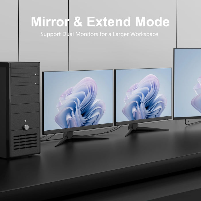 RUIPRO DisplayPort to HDMI fiber module supporting mirror and extended dual monitor mode