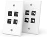 RUIPRO MPO keystone wall plate with 4 ports for multi-device home theater and commercial setups.