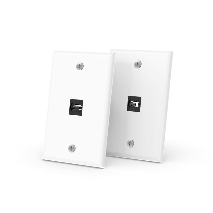 RUIPRO single-port MPO keystone wall plate with clean in-wall HDMI extension design.